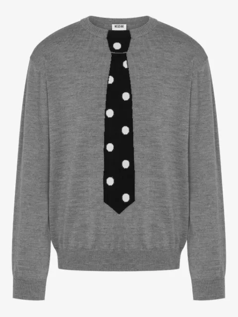 Moschino extra-fine merino wool pullover with intarsia