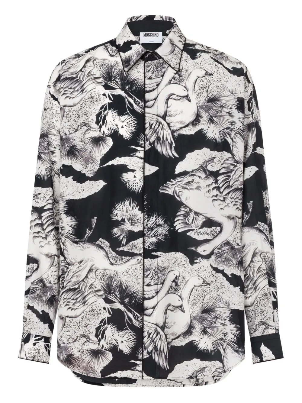 Moschino camisa con cisne estampado | negro | Image 1