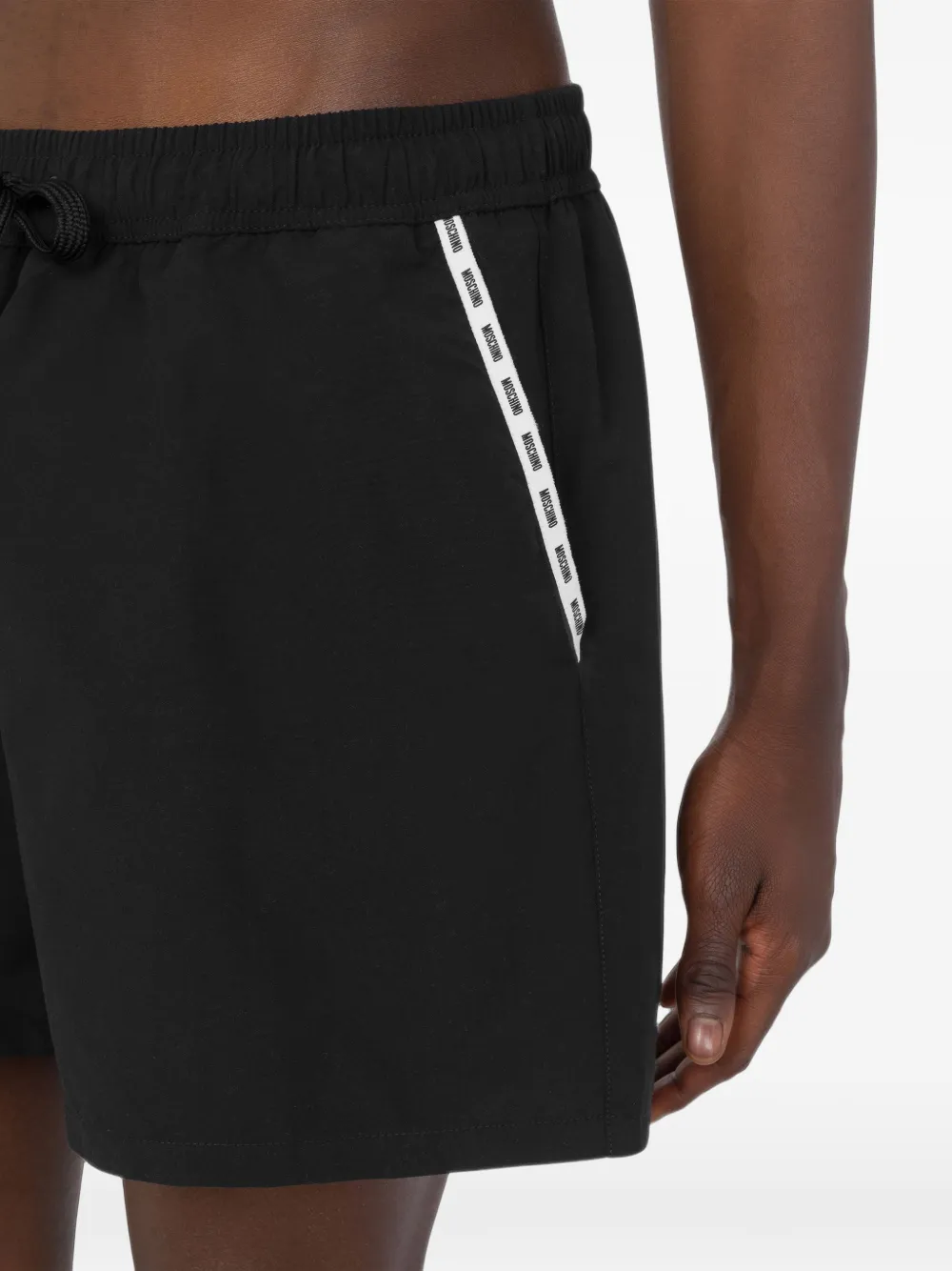 Moschino Zwembroek met logo Zwart