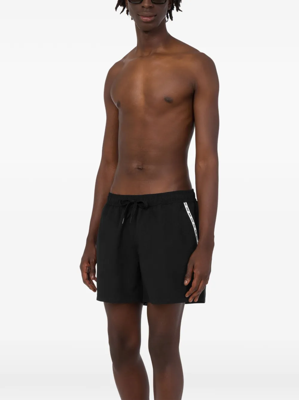 Moschino Zwembroek met logo Zwart