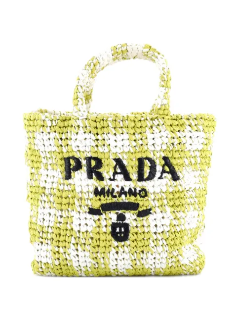 Prada Pre-Owned Logo Raffia Small tote bag