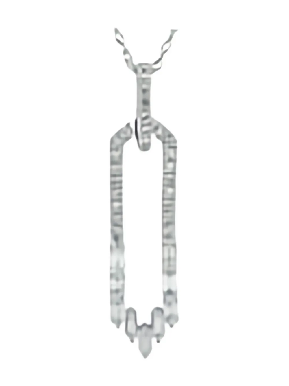 Pre-owned Lb Exclusive 14k White Gold Diamond Necklace In Silver