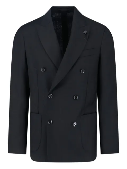 Lardini wool double-breasted blazer