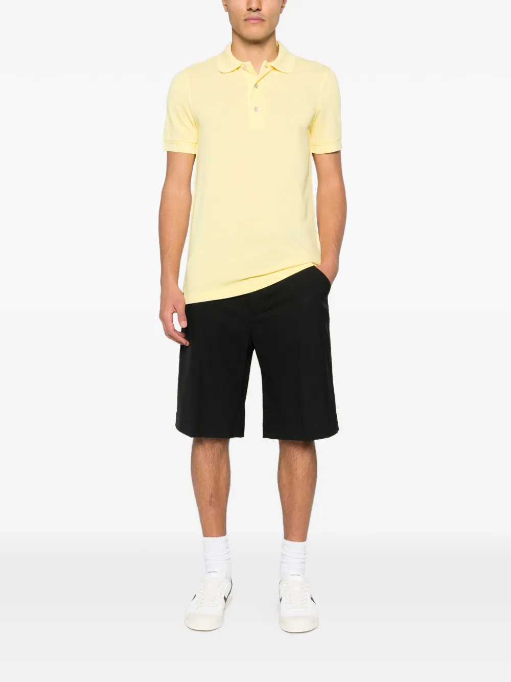 TOM FORD buttoned polo shirt - Geel
