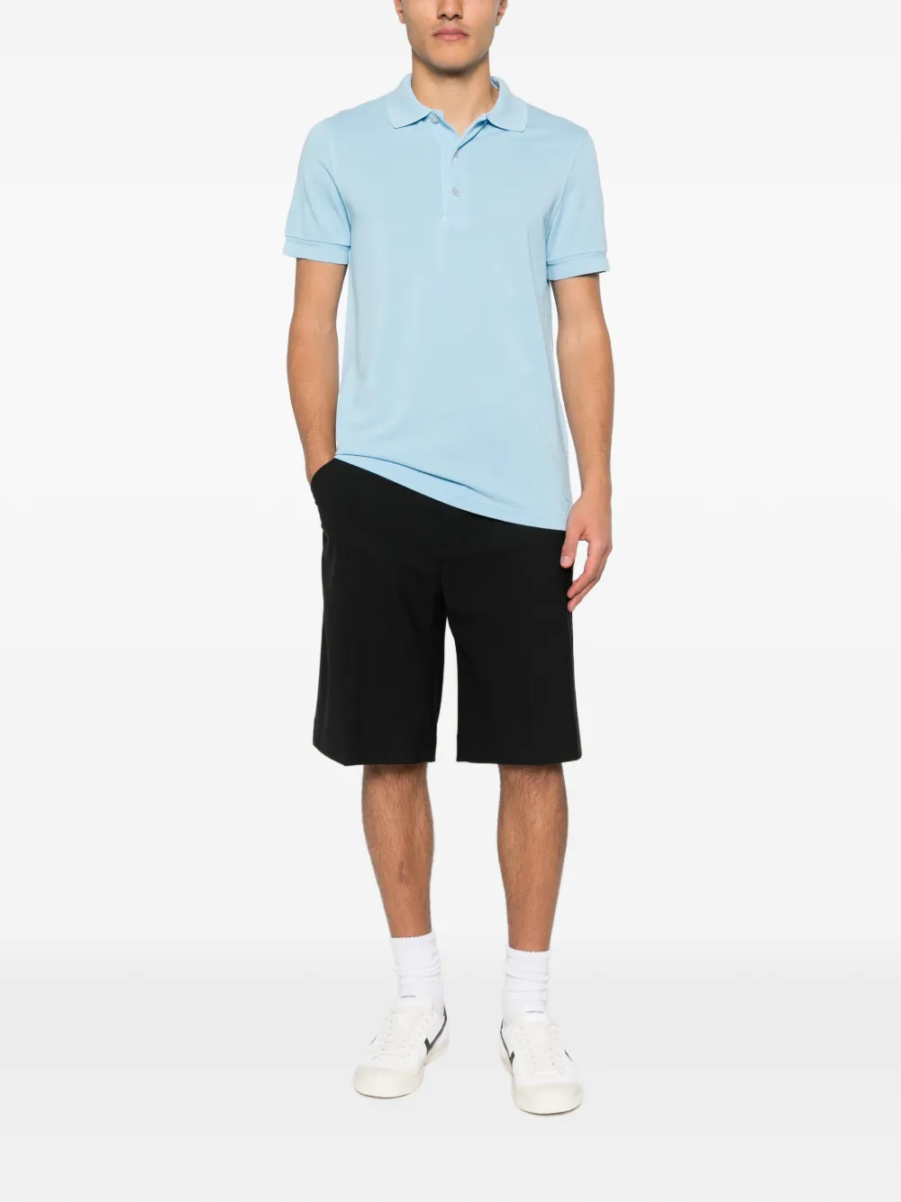 TOM FORD buttoned polo shirt - Blauw