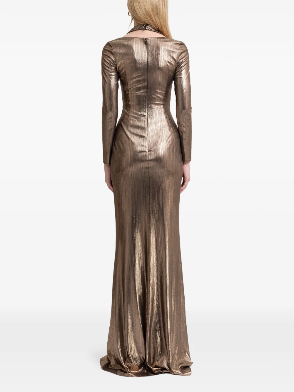 Gemy Maalouf Maxi-jurk met V-hals Goud