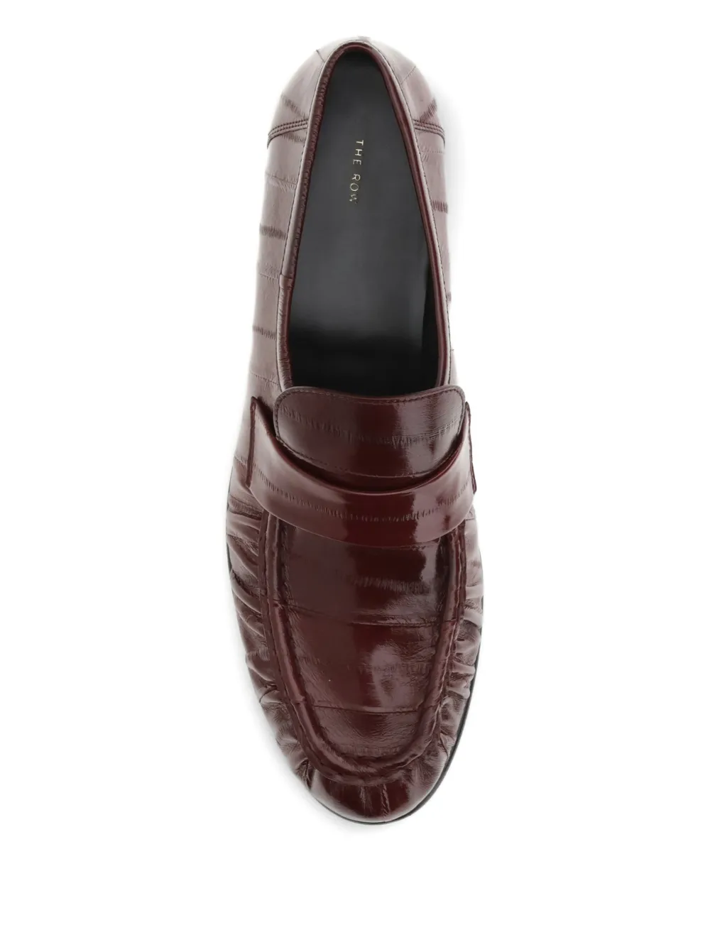 The Row Soft penny leren loafers Bruin
