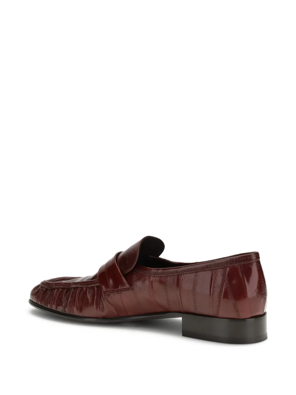 The Row Soft penny leren loafers Bruin