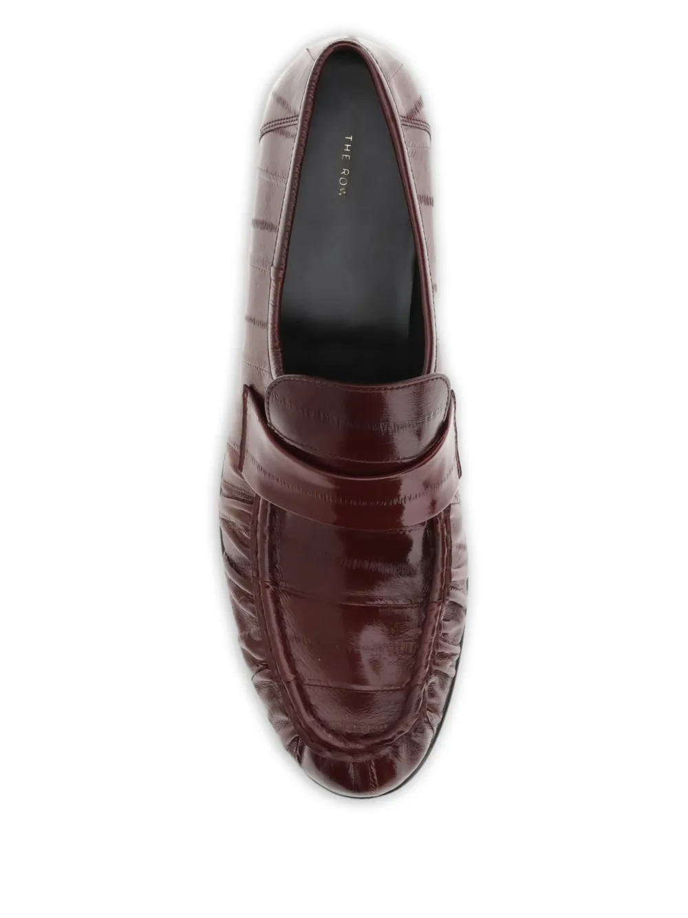 The Row Soft penny leren loafers Bruin