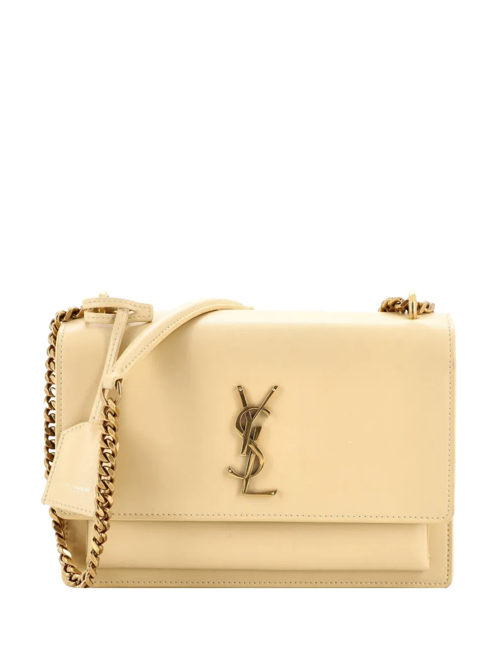 Click to view more detailed imagery on our partner's website Pre-owned Saint Laurent Sunset Leather Medium Crossbody Bag In Neutral