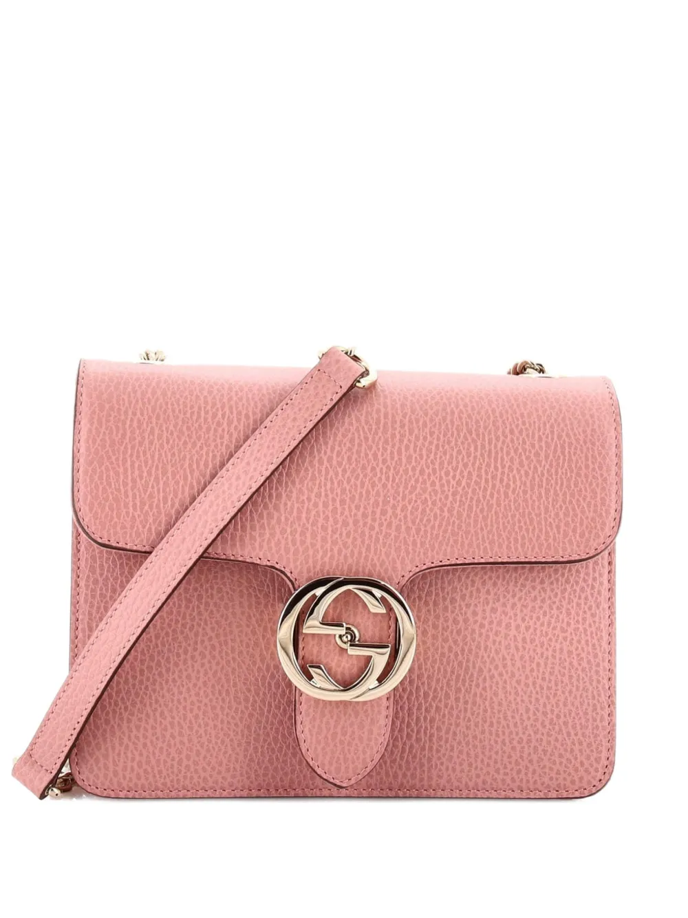 Gucci Pre-Owned Interlocking Leather Small shoulder bag - Rosa