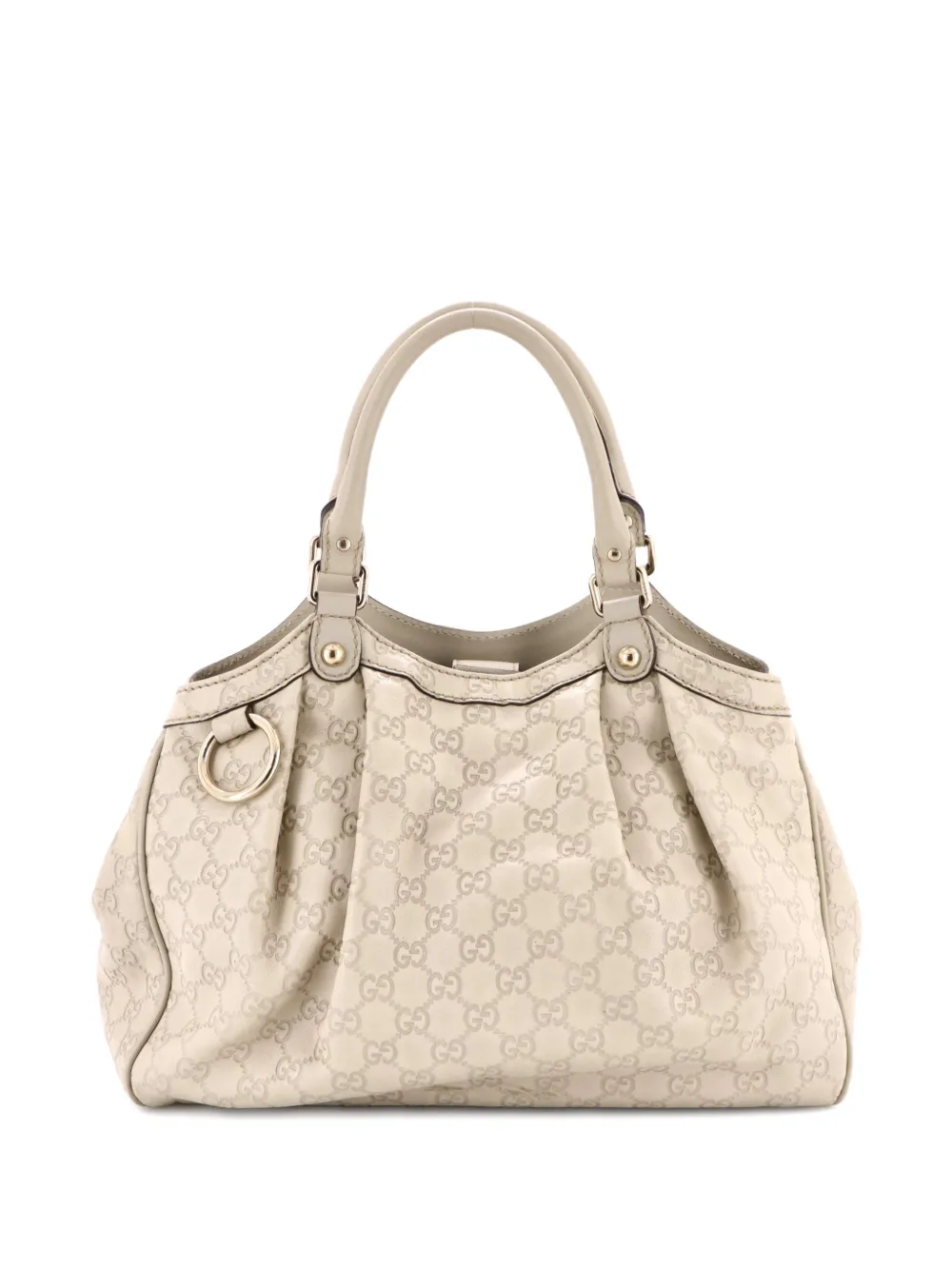 GUCCI Pre-owned Sukey Ssima Leather Medium Tote Bag In Neutral