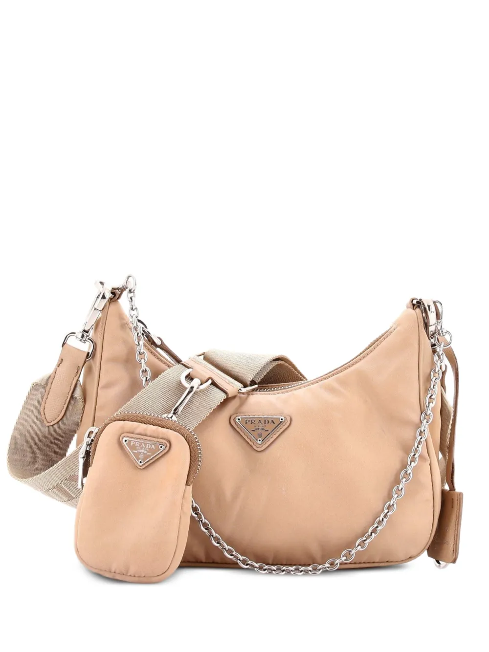 Prada Pre-Owned Re-Edition 2005 Shoulder Bag Tessuto Small crossbody bag | Neutrals | Image 1