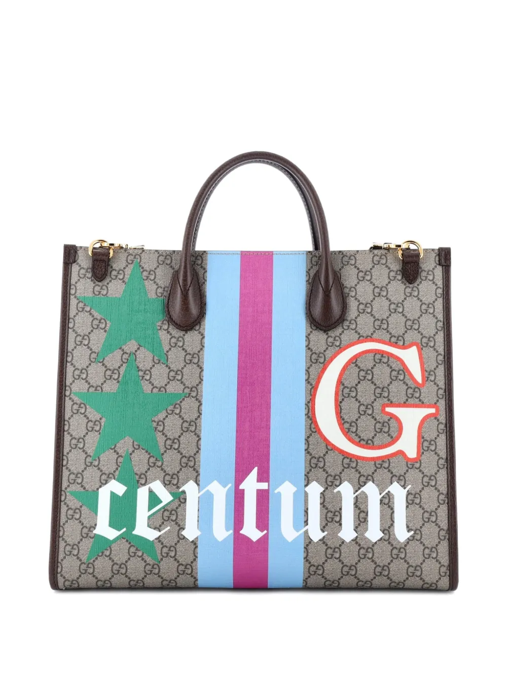 Gucci Pre-Owned Interlocking G Patch Convertible Printed GG Coated Canvas Medium tote bag | Estilos de archivo | Image 2