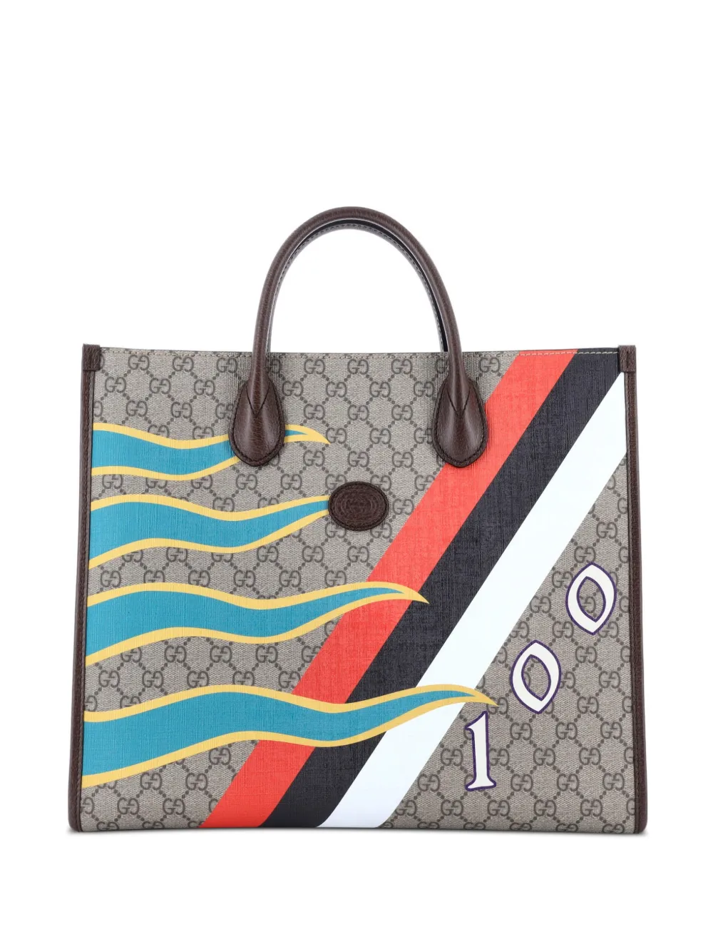 Gucci Pre-Owned Interlocking G Patch Convertible Printed GG Coated Canvas Medium tote bag | marrón | Image 1