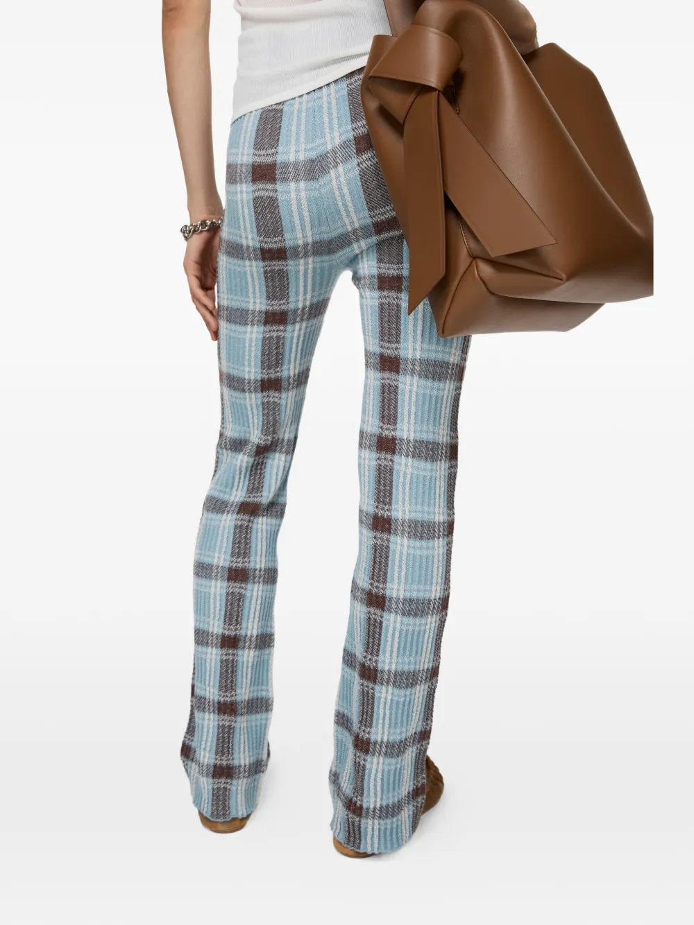 Acne Studios Geruite broek Blauw