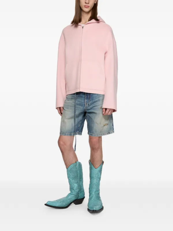 Acne Studios ピンク フード付きパーカー美品‼️ Acne Studios ジップアップ パーカー | ピンク | FARFETCH JP