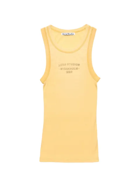 Acne Studios logo-print ribbed tank top