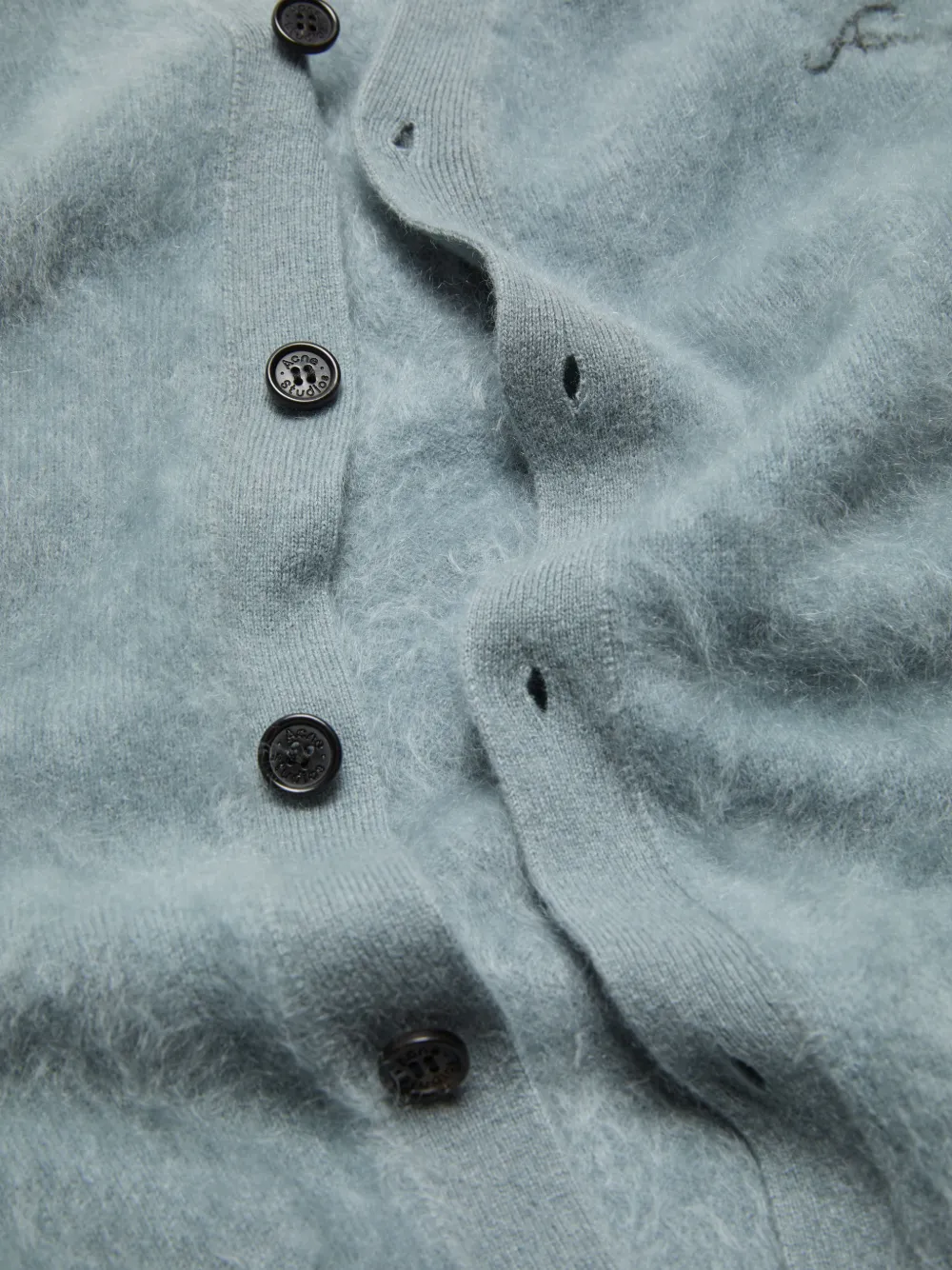 Acne Studios Pluizig vest met V-hals Blauw
