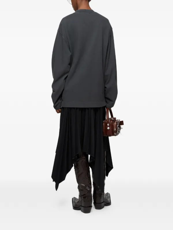 Acne Studios Embroidered Logo T-shirt | Grey | FARFETCH