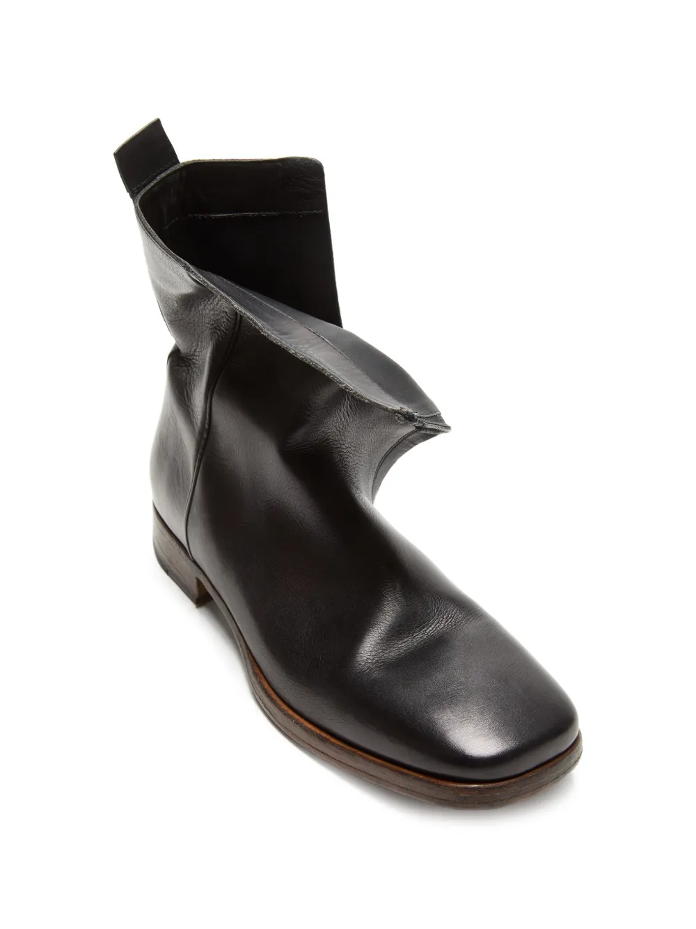 Acne Studios square-toe leather boots Zwart