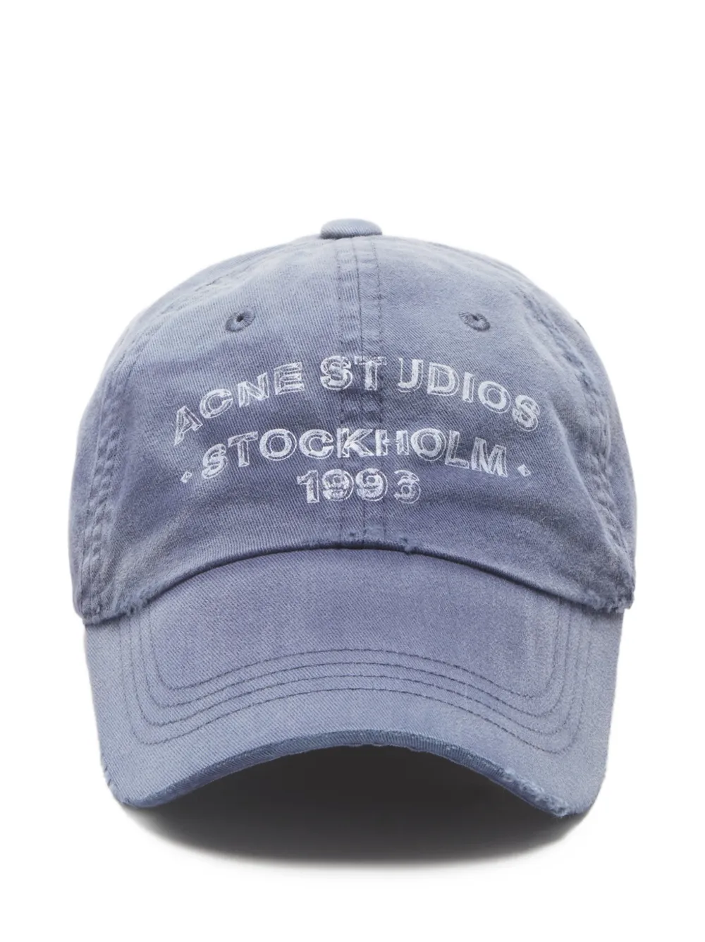 Acne Studios logo embroidered cap - Blu