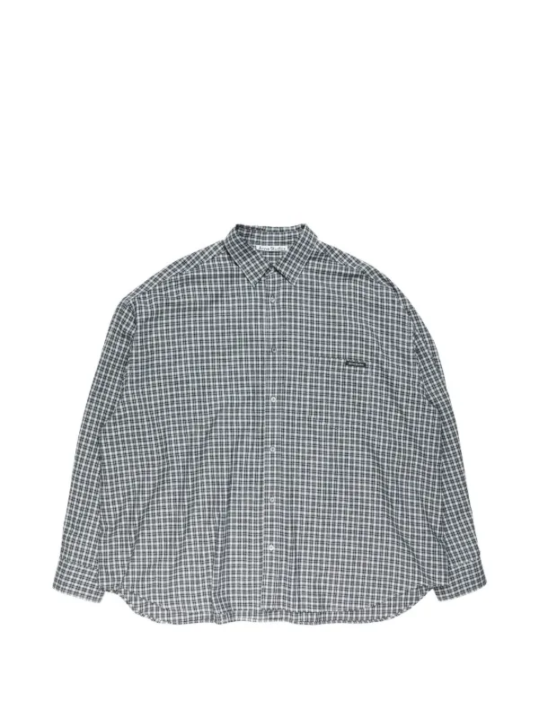Acne Studios Flannel Button-up Shirt in Grey