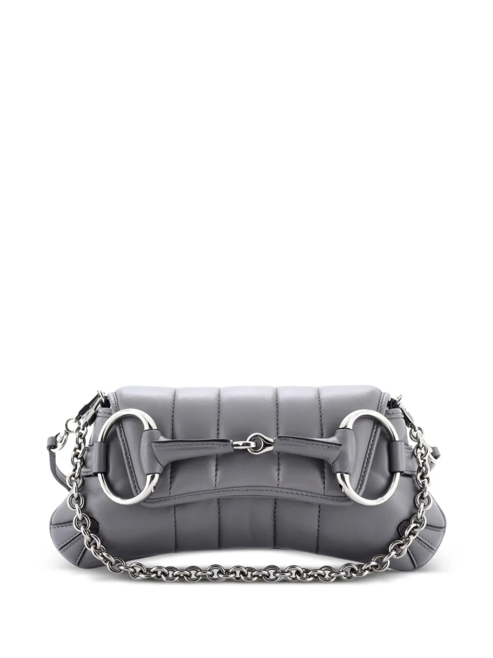 Gucci Pre-Owned Horsebit Chain Vertical Quilted Leather Small shoulder bag - Grey