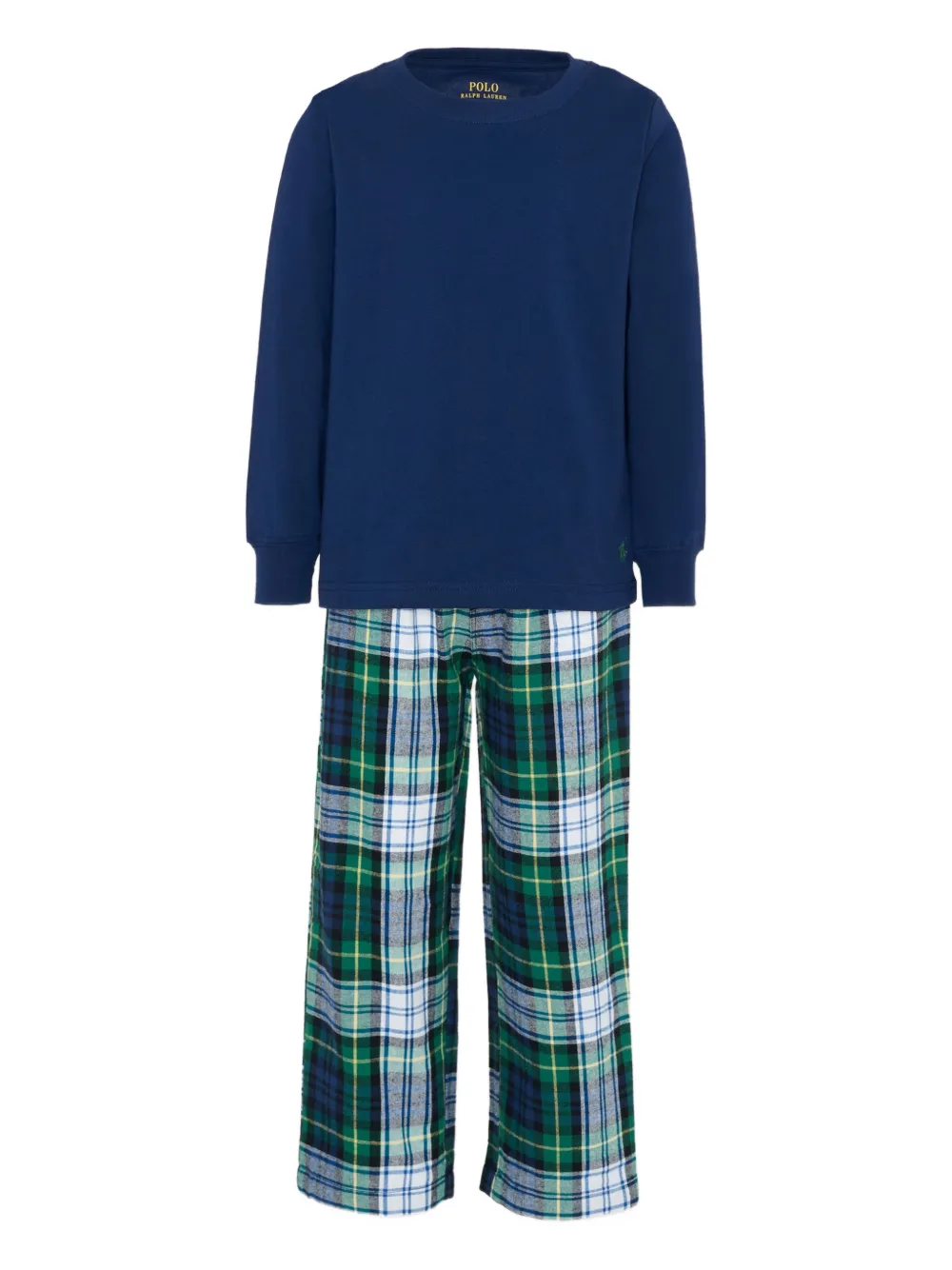 POLO RALPH LAUREN KIDS tartan-pattern pajamas - Blau