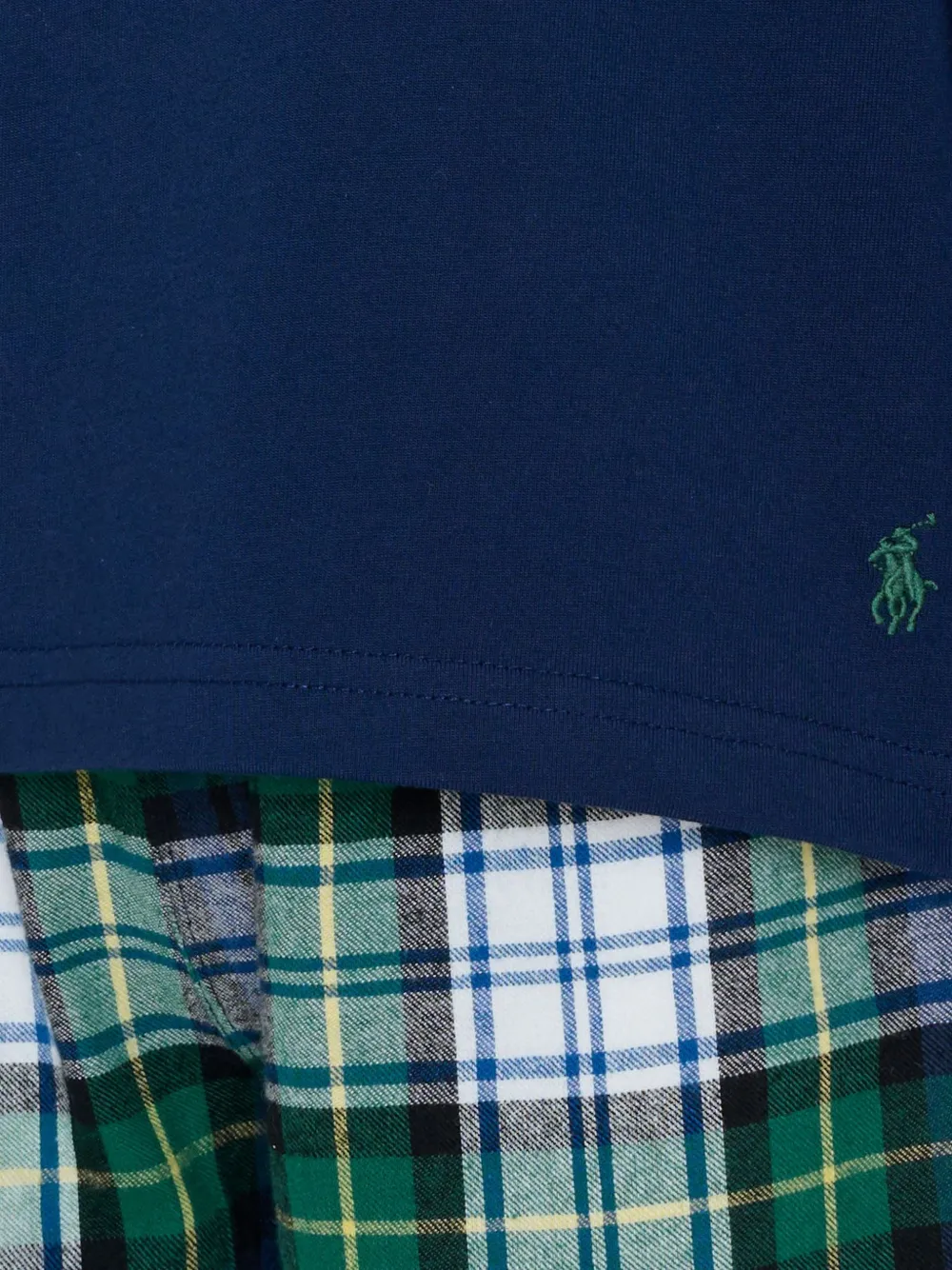 POLO RALPH LAUREN KIDS Pyjama met tartan ruit Blauw