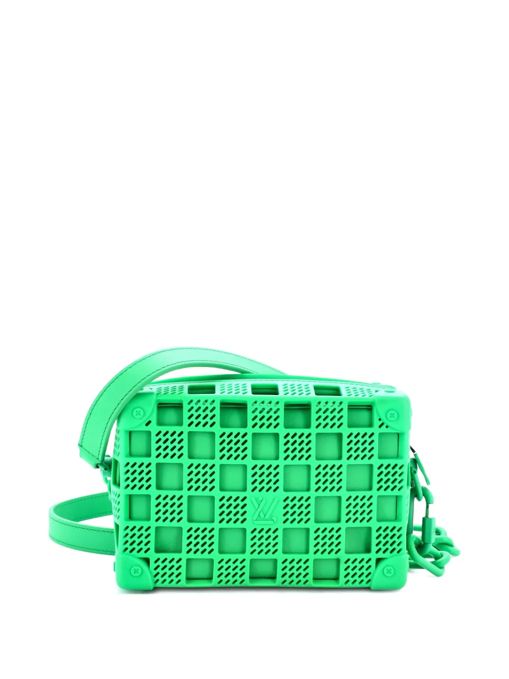 LOUIS VUITTON Pre-owned Soft Trunk Bag Recycled Rubber Mini Crossbody Bag In Green