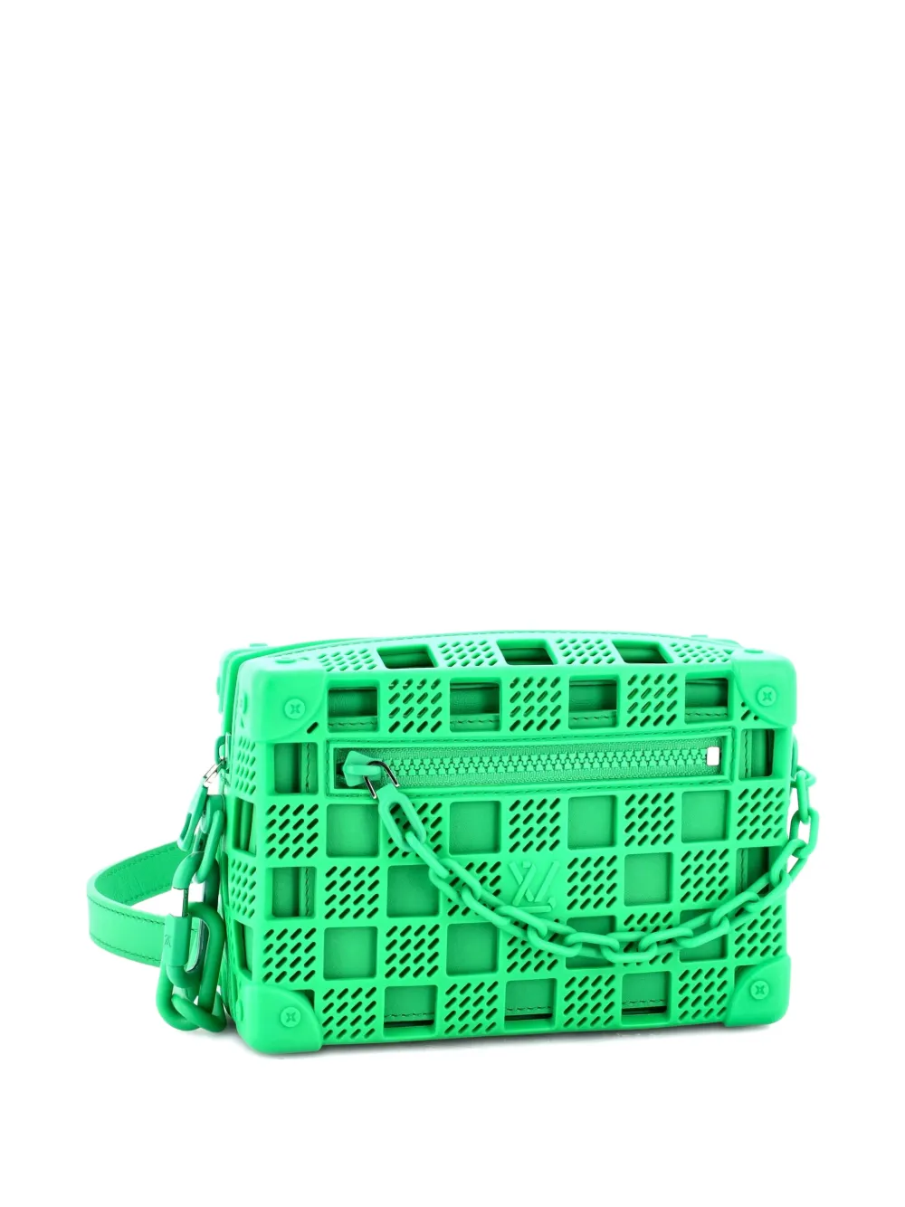 LOUIS VUITTON Pre-owned Soft Trunk Bag Recycled Rubber Mini Crossbody Bag In Green