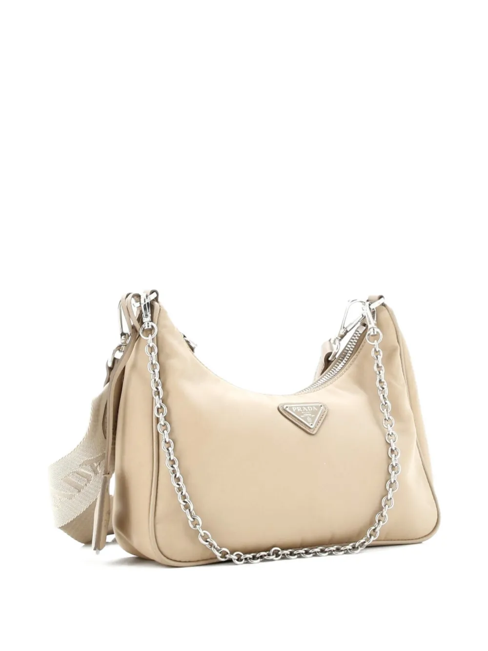 PRADA Pre-owned Re-edition 2005 Shoulder Bag Tessuto Small Crossbody Bag In Neutral