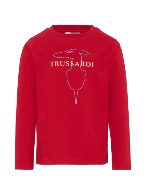 TRUSSARDI JUNIOR logo long-sleeve T-shirt