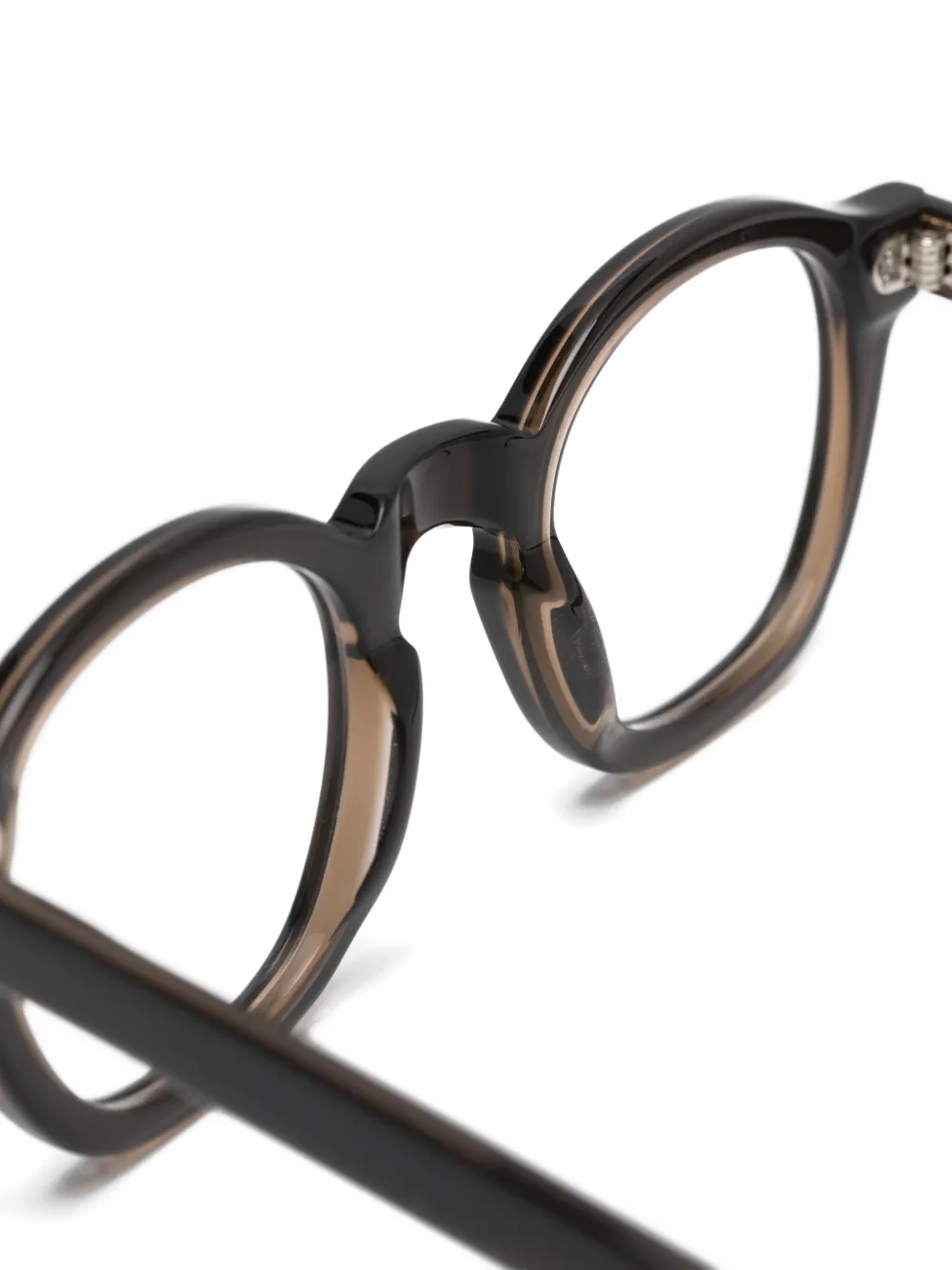  Lesca Round Frame Glasses - Brown 