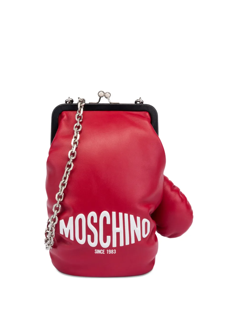 Moschino Borsa a spalla con catena - Rosso