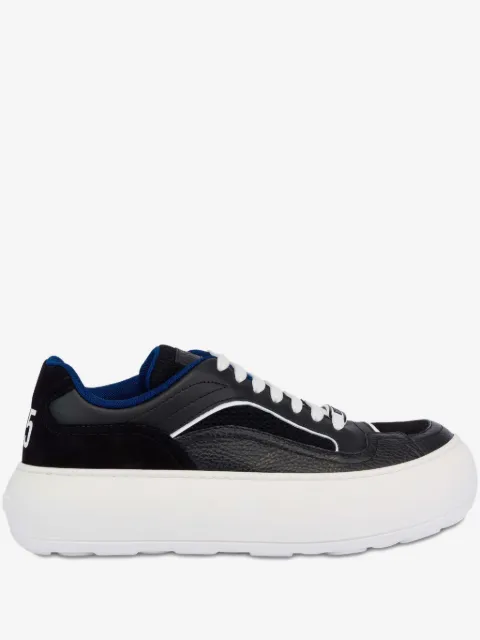 Moschino mesh, calfskin, and suede sneakers