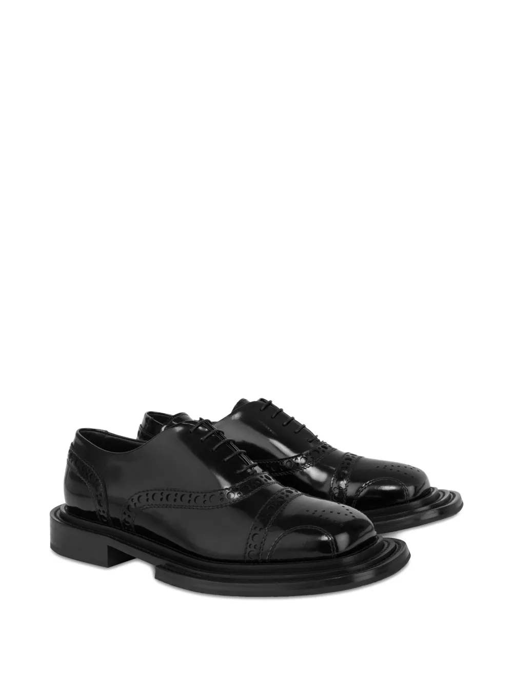 Moschino Gespschoenen met brogue detail - Zwart