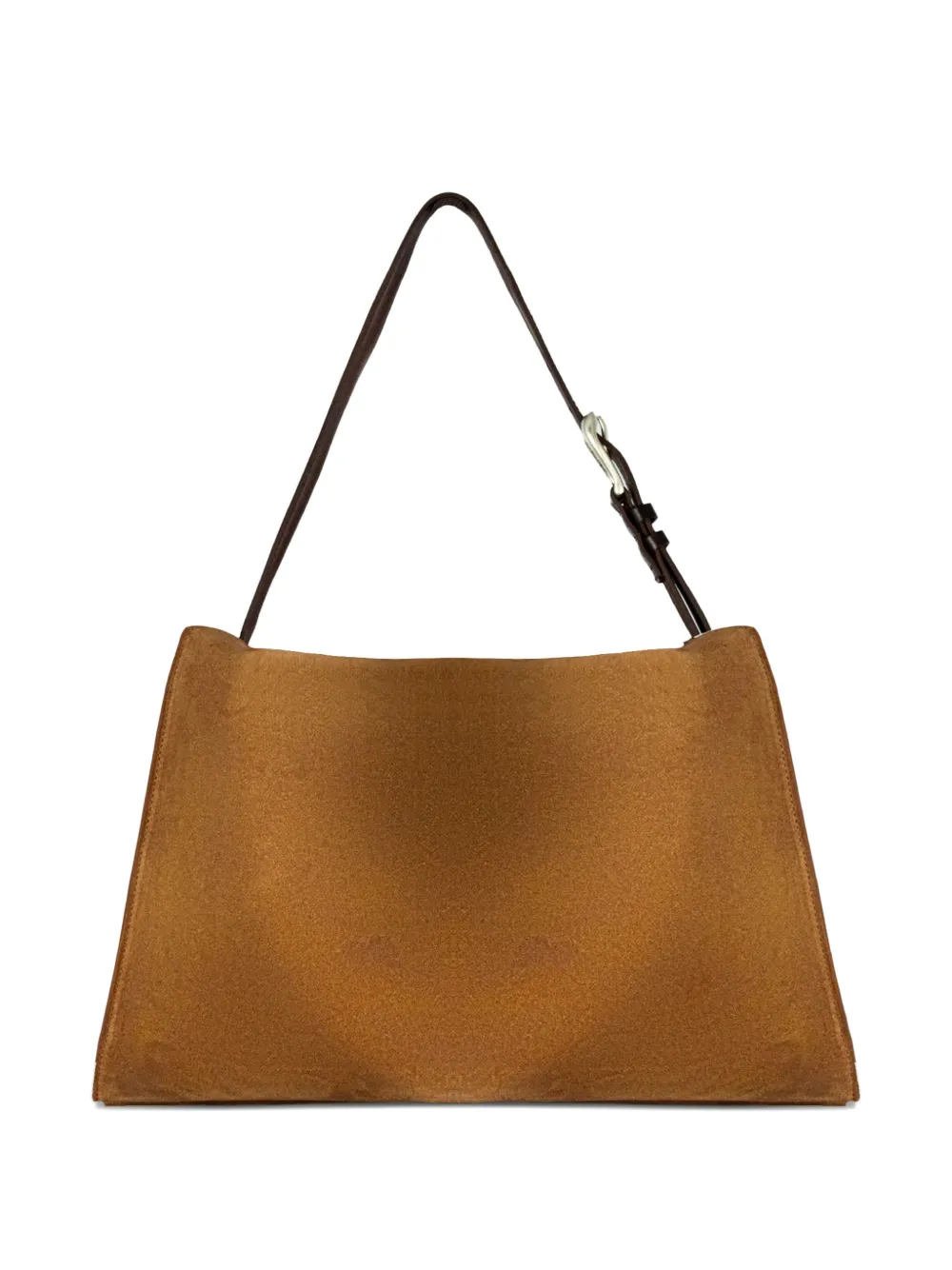 Orciani Trinity Peach suede medium shoulder bag - Bruin