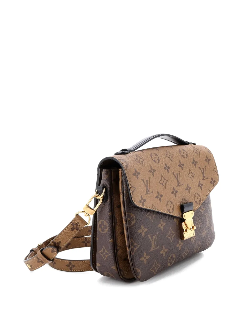 LOUIS VUITTON Pre-owned Pochette Metis Reverse Monogram Canvas Crossbody Bag In Brown