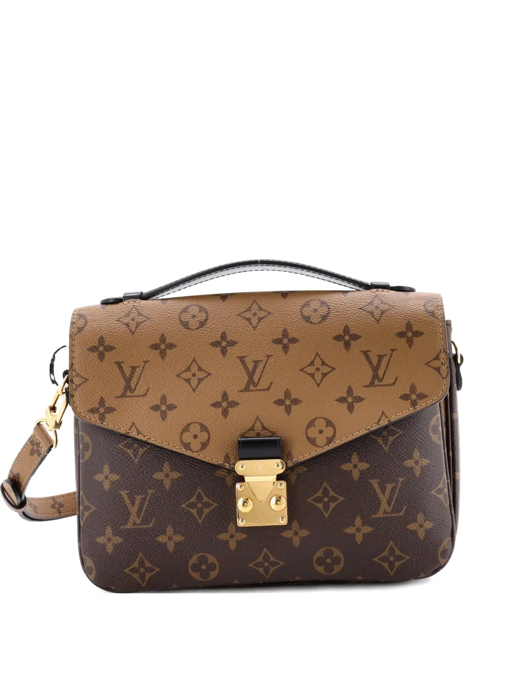 Click to view more detailed imagery on our partner's website Pre-owned Louis Vuitton Pochette Metis Reverse Monogram Canvas Crossbody Bag In Brown