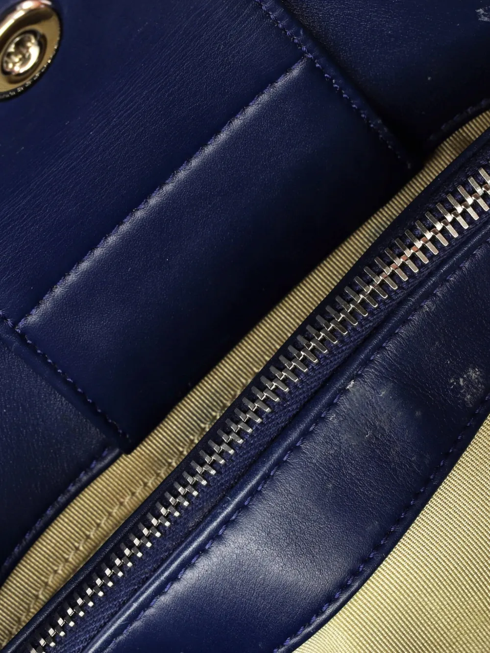 CHANEL Pre-owned Coco Boy Tote Quilted Patent Medium Shoulder Bag In Blue