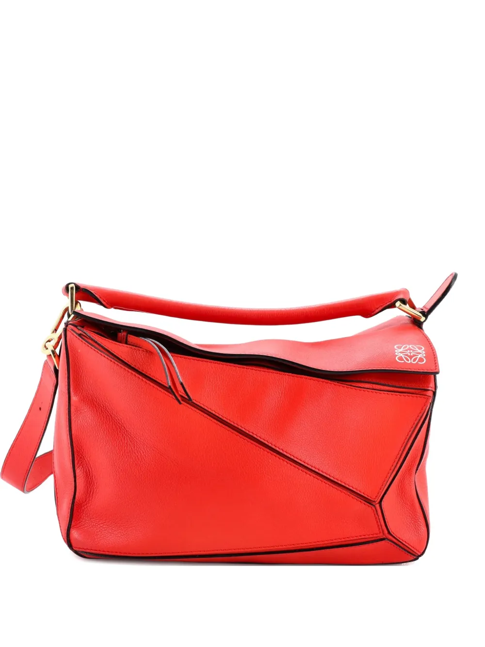 Loewe Pre-Owned Puzzle Bag Leather Medium shoulder bag - Rosso
