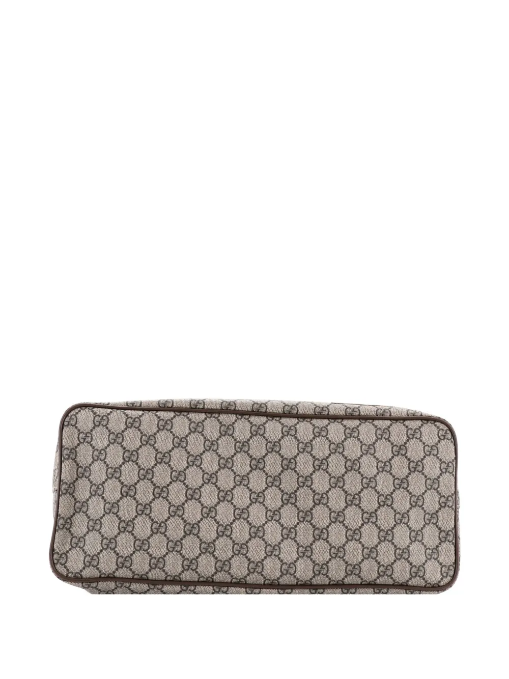 Pre-owned Gucci Courrier Convertible Soft Open Gg Coated Canvas With Applique Large Tote Bag In Brown