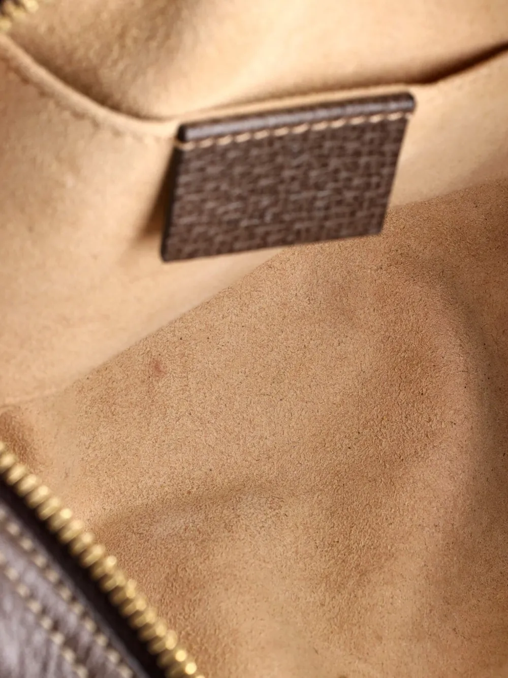 Pre-owned Gucci Ophidia Gg Coated Canvas Small Belt Bag In Brown