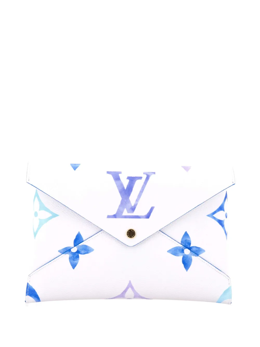 Pre-owned Louis Vuitton Kirigami Pochette Set By The Pool Monogram Watercolor Giant Clutch Bag In Multi