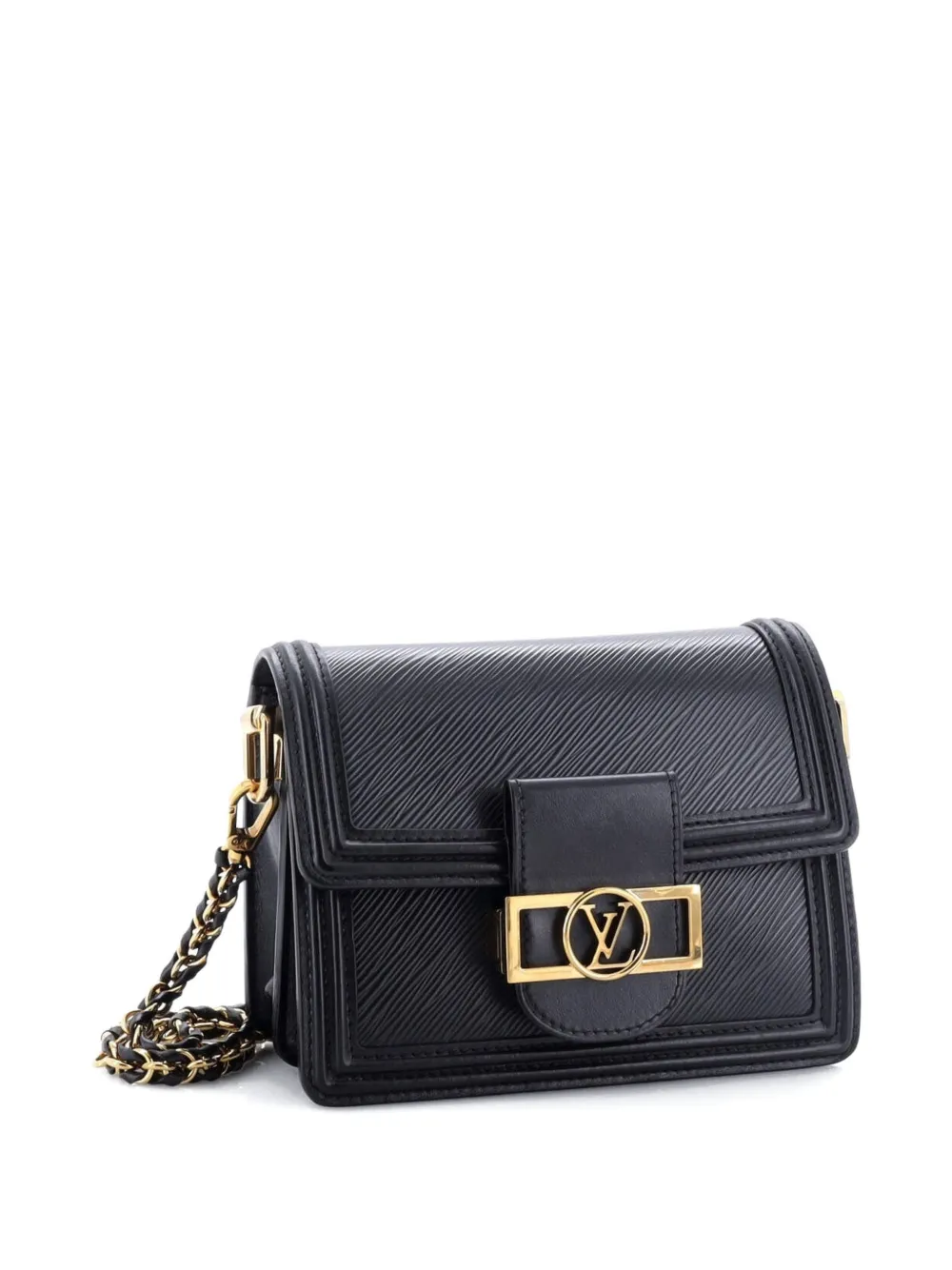 LOUIS VUITTON Pre-owned Dauphine Epi Leather Mini Shoulder Bag In Black