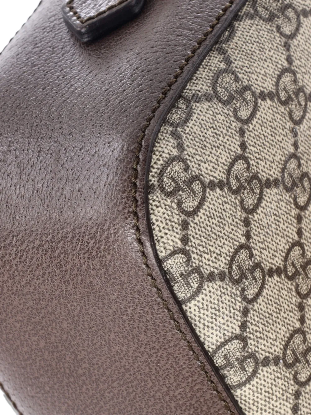 Pre-owned Gucci Neo Vintage Camera Messenger Bag Gg Coated Canvas Crossbody Bag In Brown