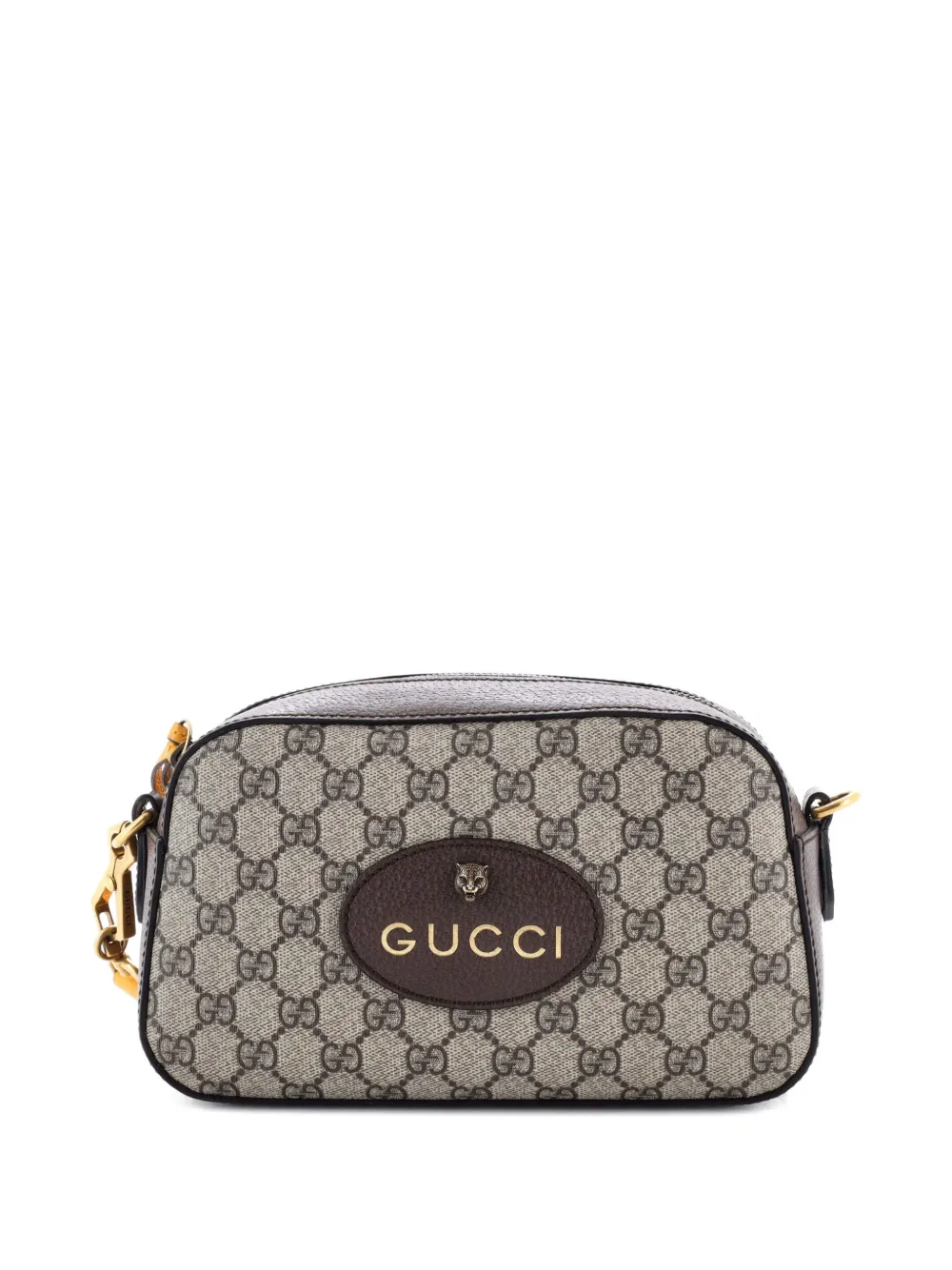 Pre-owned Gucci Neo Vintage Camera Messenger Bag Gg Coated Canvas Crossbody Bag In Brown