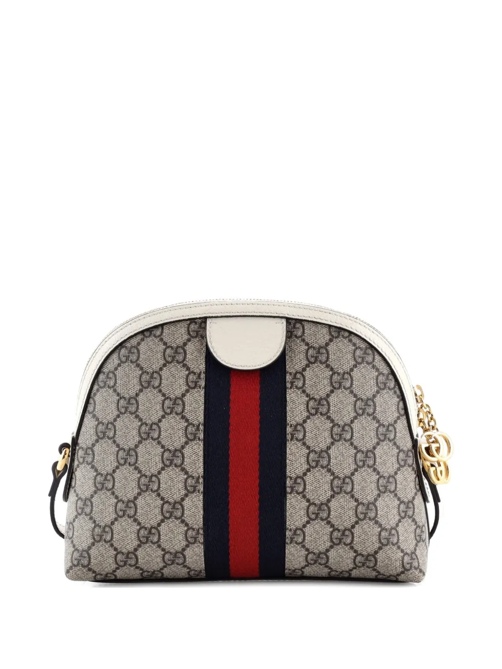 GUCCI Pre-owned Ophidia Dome Gg Coated Canvas Small Shoulder Bag In Brown